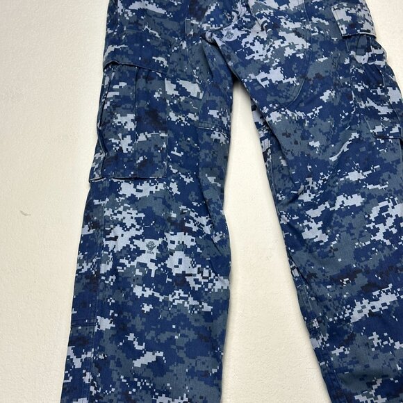 US Navy Military Camo Uniform Blue Digital Print USN Adjustable Cargo Pant Men S - Picture 12 of 13